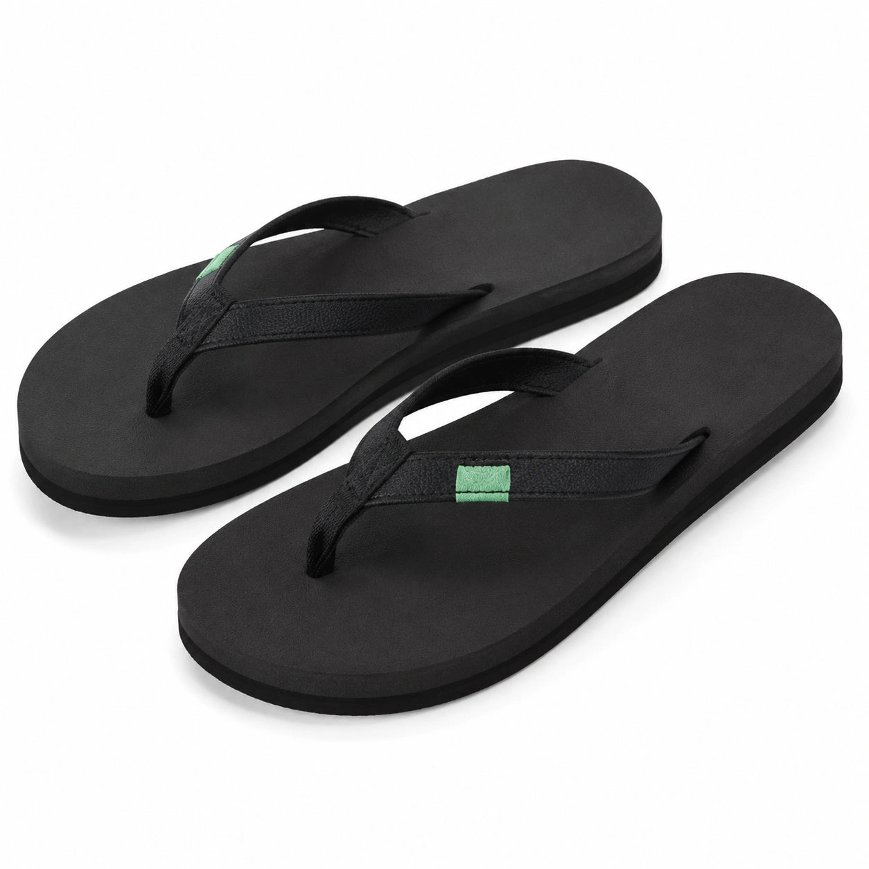Infradito 38/39 in materiale sintetico nero con fascette in tessuto per uso estivo