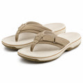 Infradito da uomo 42/43 beige con tomaia sintetica e suola ammortizzata