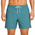 Costume da bagno uomo taglia M turchese con tasche con zip e coulisse