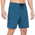 Costume da bagno uomo taglia M blu in tessuto sintetico con tasca cargo