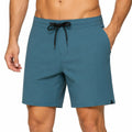 Costume da bagno uomo M in tessuto sintetico blu petrolio con tasche e coulisse