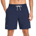 Costume da bagno uomo XL in tessuto blu navy con tasca cargo e coulisse